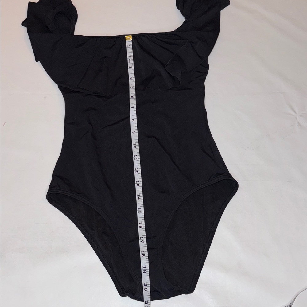 Victoria's Secret Black Ruffle One-Piece Swimsuit, size small - Picture 4 of 8